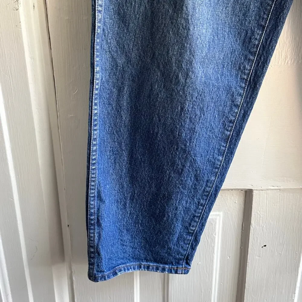 J Crew Peggy Barrel Leg High Rise Tapered Jeans Authentic Blue Wash